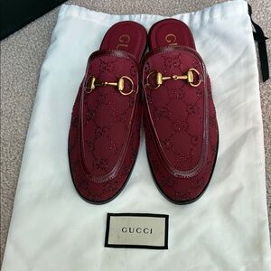 Gucci Women’s GG Crystal Princetown Slipper